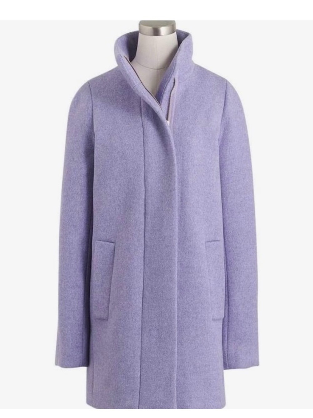 J. Crew Factory Cocoon Hyacinth Lilac Coat: Size 2 - Picture 1 of 5